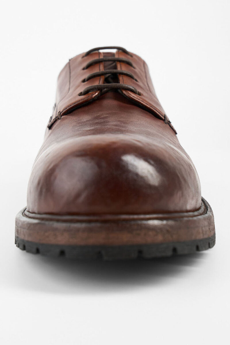 ROWLEY cognac folded derby shoes. - Image 6