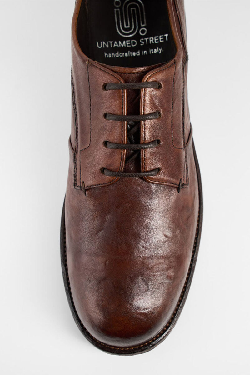 ROWLEY cognac folded derby shoes. - Image 11