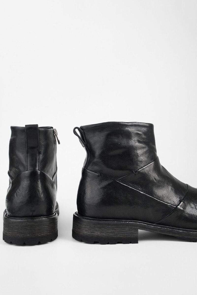 ROWLEY jet-black folded laceless boots. - Image 21