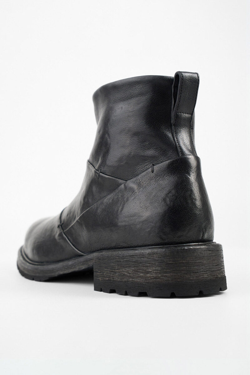 ROWLEY jet-black folded laceless boots. - Image 13