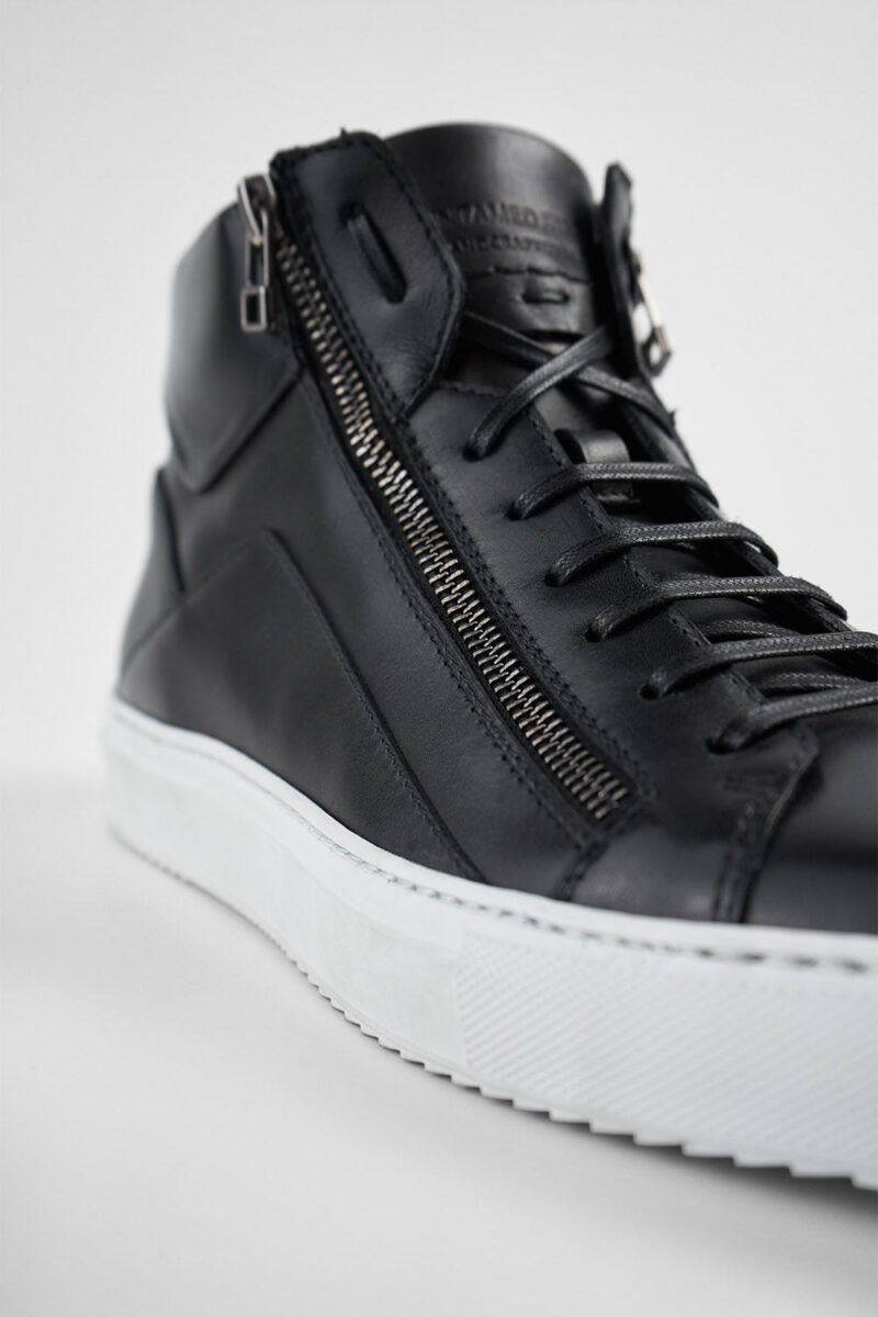 SKYE tuxedo-black triple stitched high sneakers. - Image 4