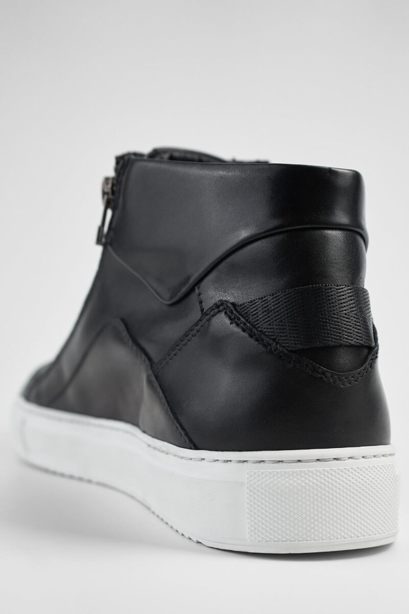 SKYE tuxedo-black triple stitched high sneakers. - Image 7