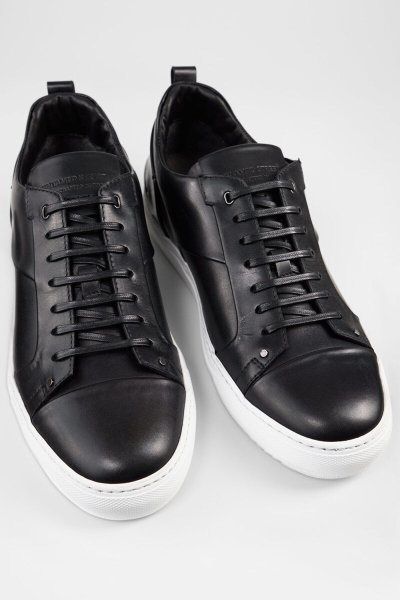 SKYE tuxedo-black studded sneakers. - Image 4