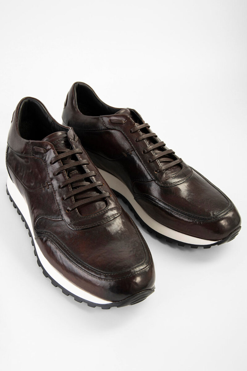 SOHO ROGUE dark-cocoa distressed runners. - Image 2