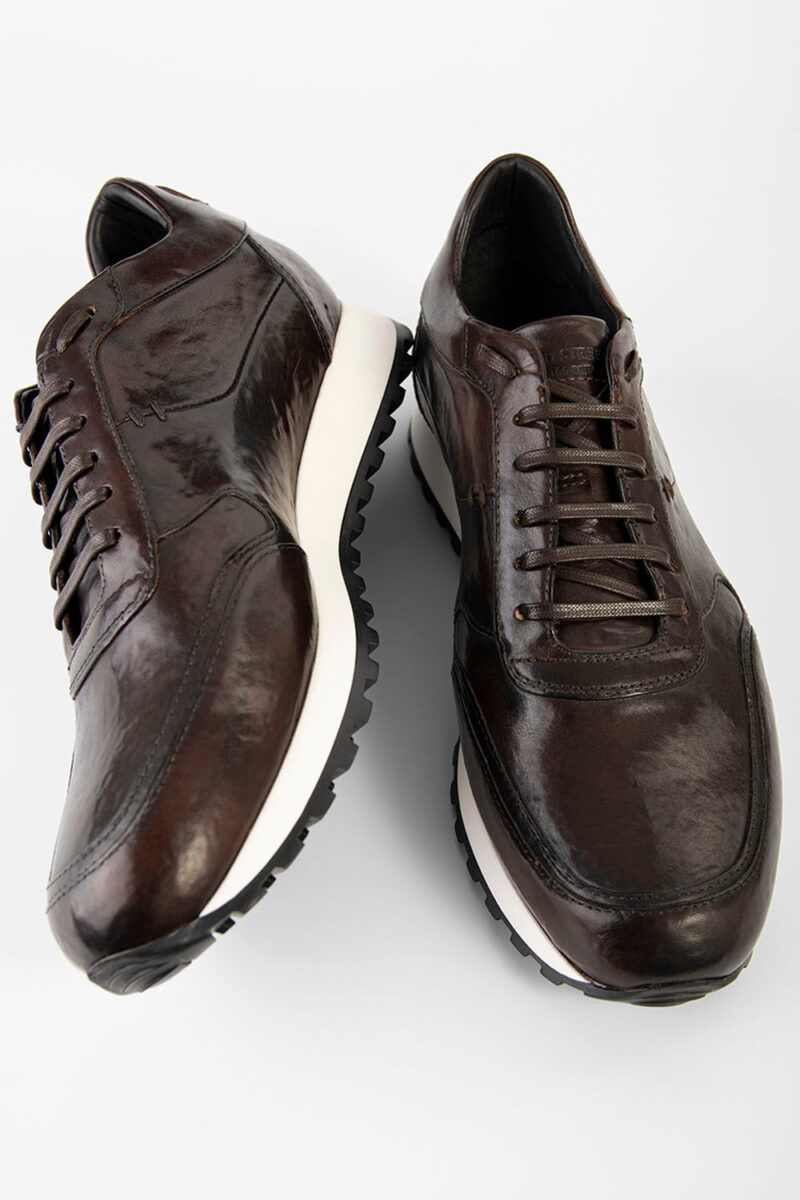 SOHO ROGUE dark-cocoa distressed runners. - Image 3