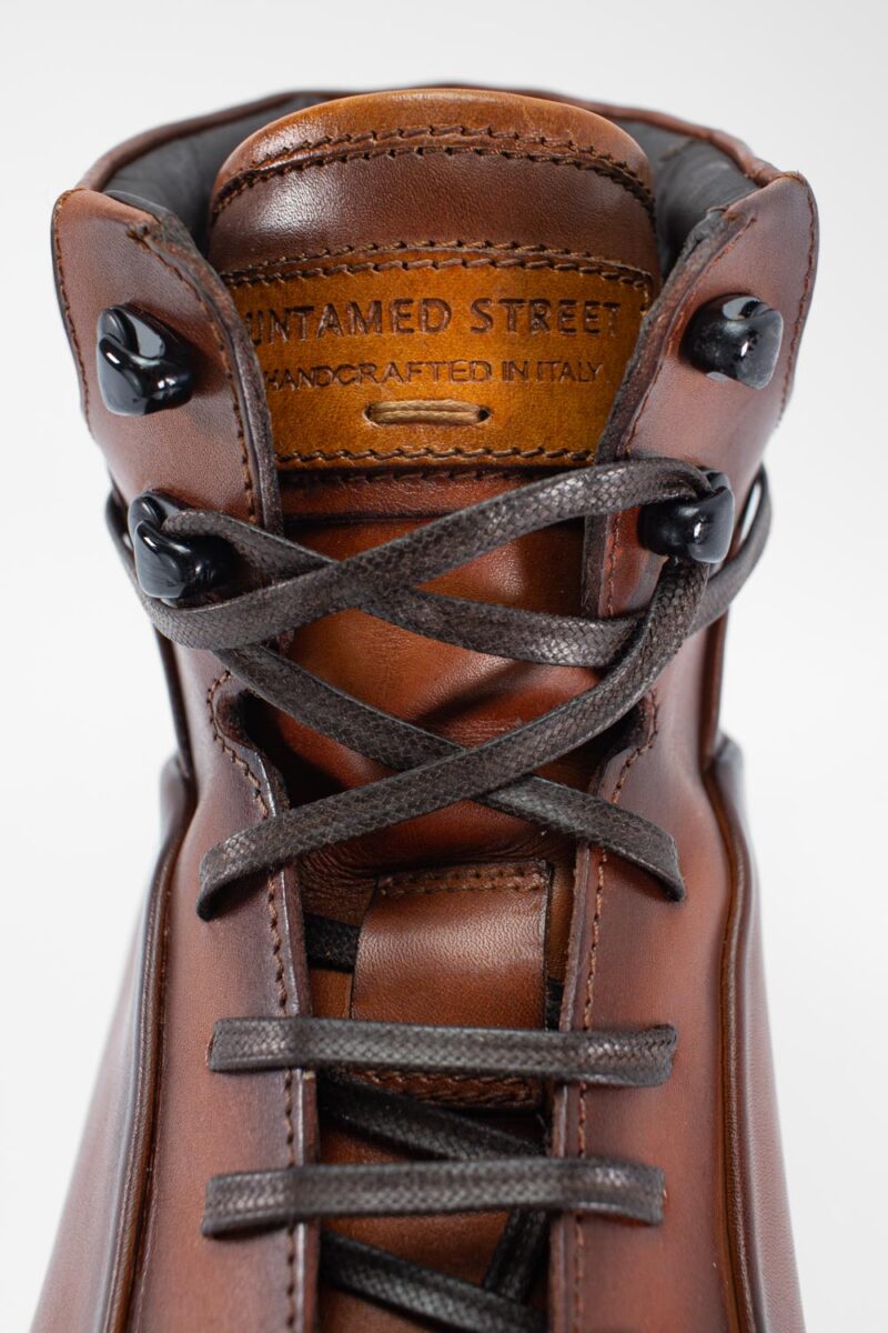 SOHO EDGE cocoa-brown patina high sneakers. - Image 7