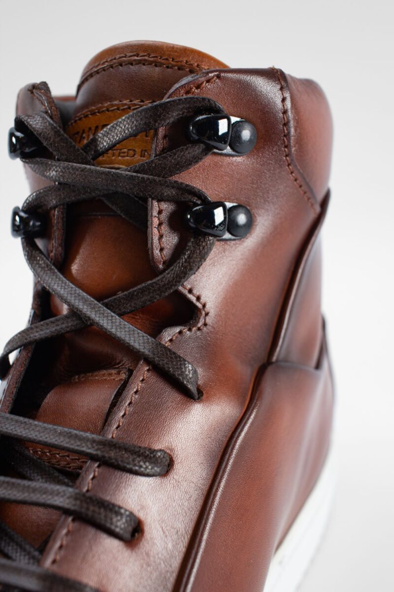 SOHO EDGE cocoa-brown patina high sneakers. - Image 2