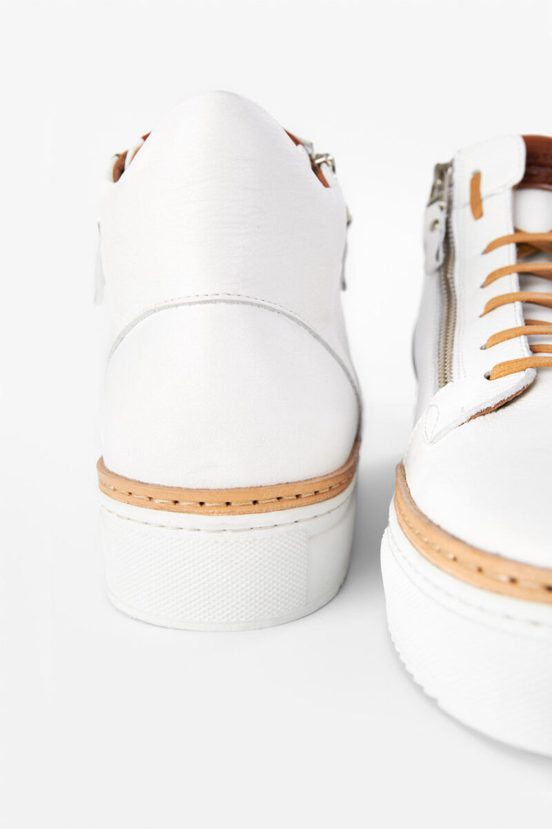 SOHO white welted high sneakers. - Image 7