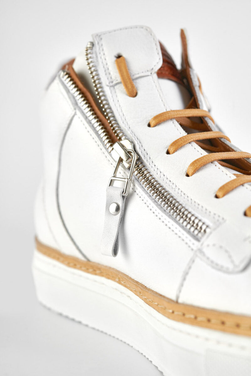 SOHO white welted high sneakers. - Image 4