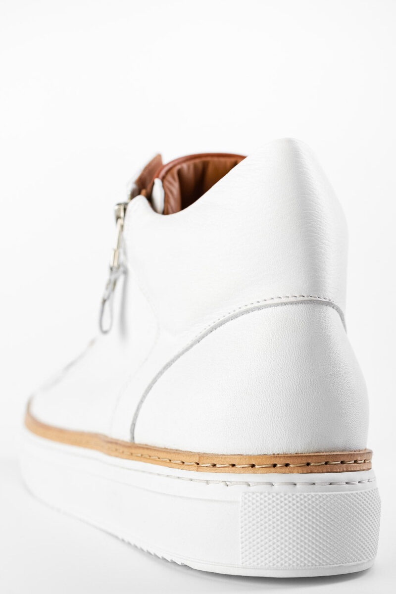 SOHO white welted high sneakers. - Image 10