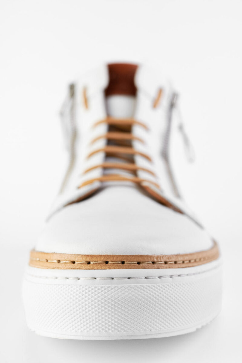 SOHO white welted high sneakers. - Image 8