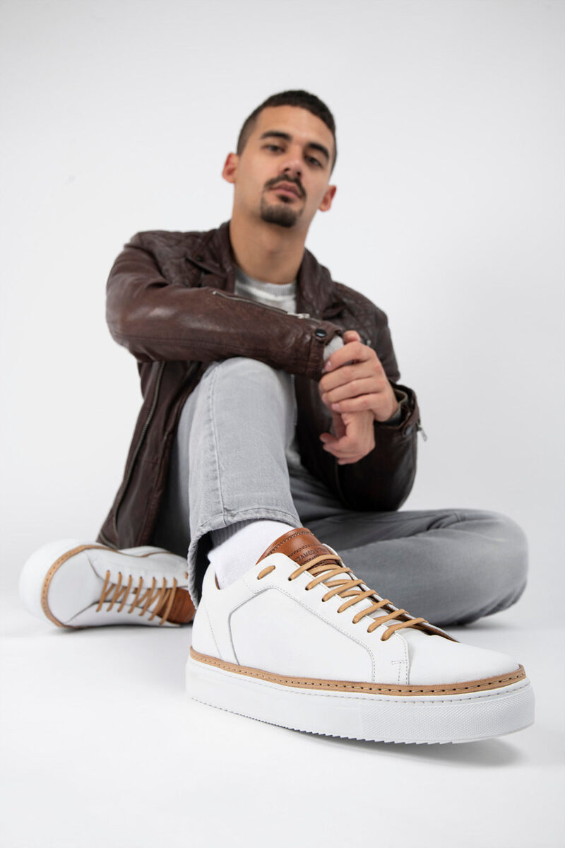 SOHO white welted sneakers. - Image 8