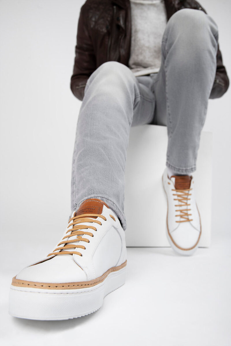 SOHO white welted sneakers. - Image 6