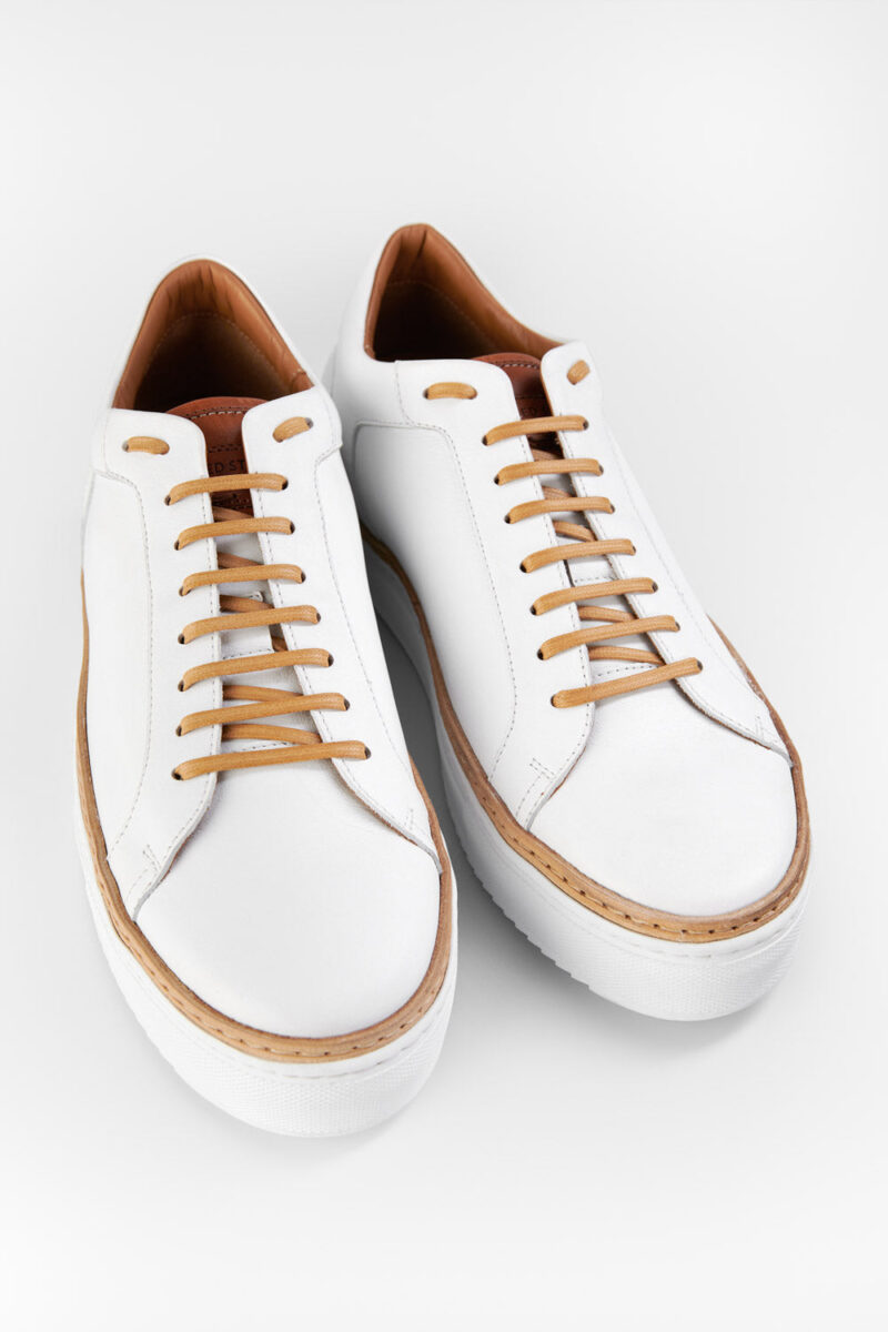 SOHO white welted sneakers. - Image 3