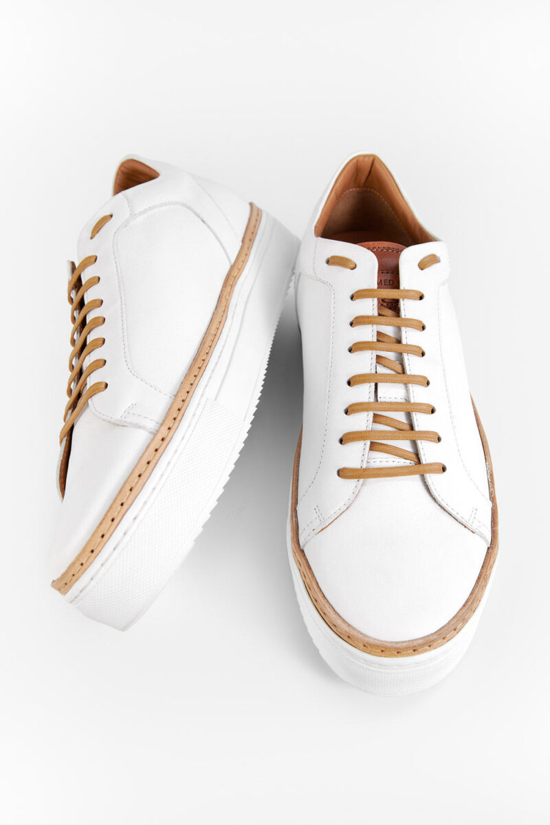 SOHO white welted sneakers. - Image 4