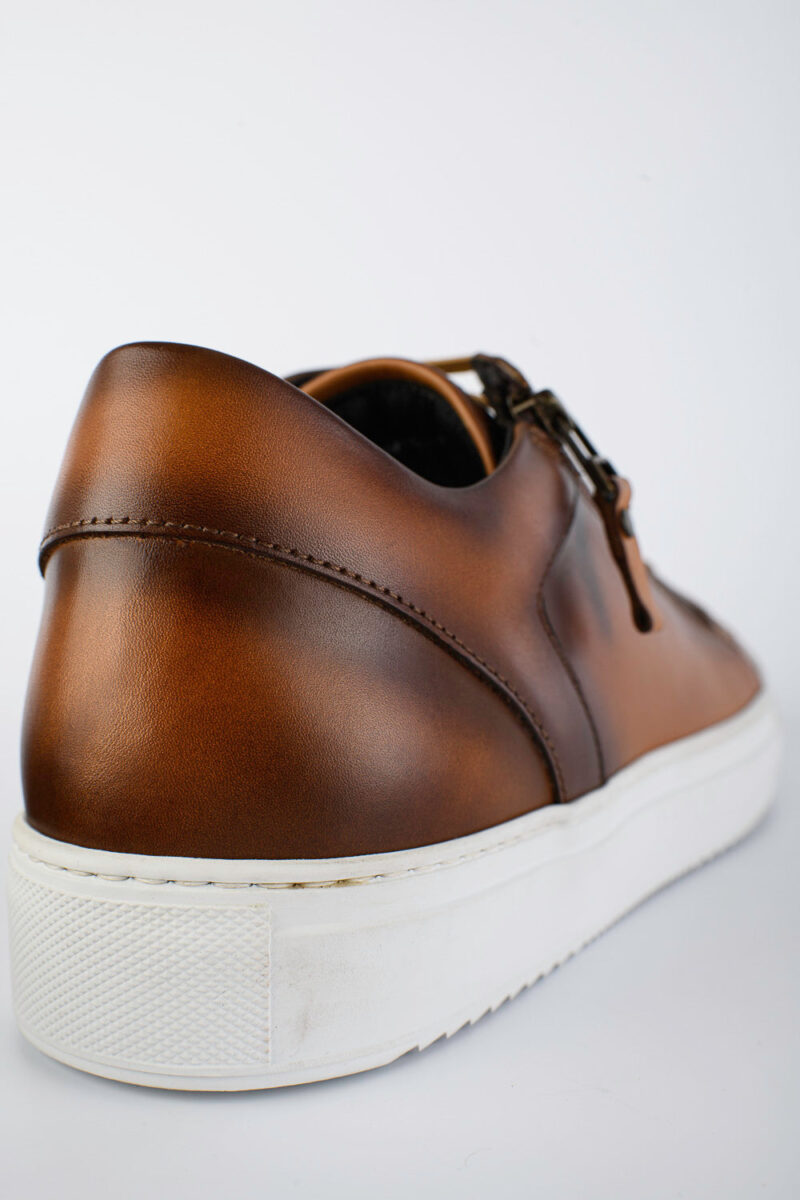 SOHO light-tan double-zip patina sneakers. - Image 5