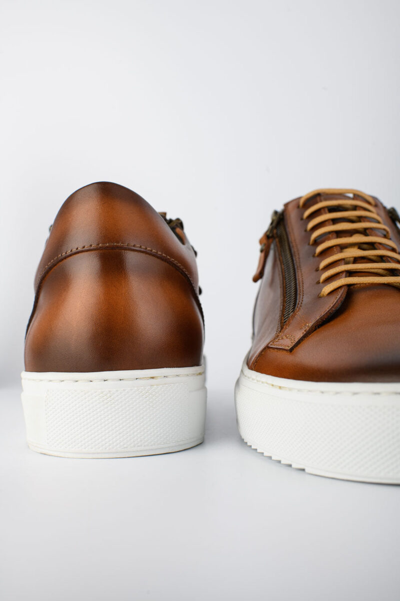 SOHO light-tan double-zip patina sneakers. - Image 8