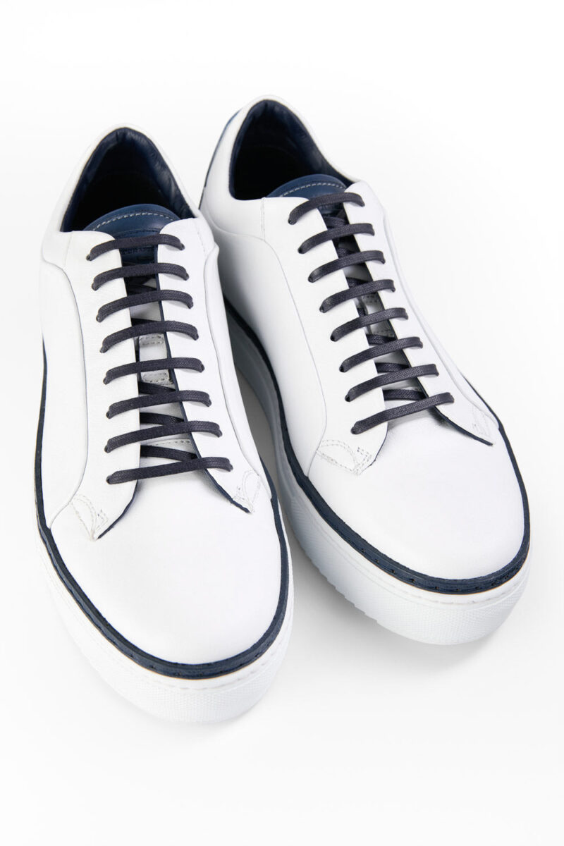 SOHO EDGE white blue welted sneakers. - Image 4