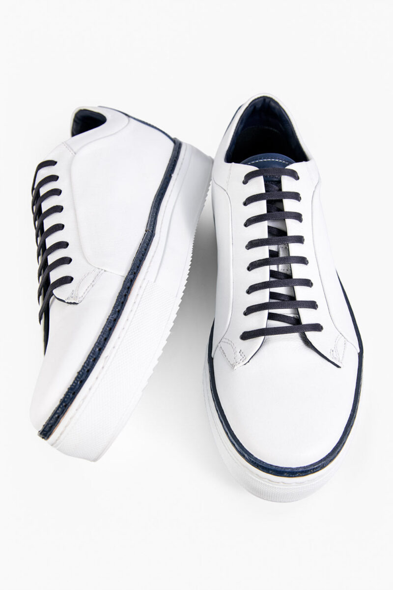 SOHO EDGE white blue welted sneakers. - Image 7