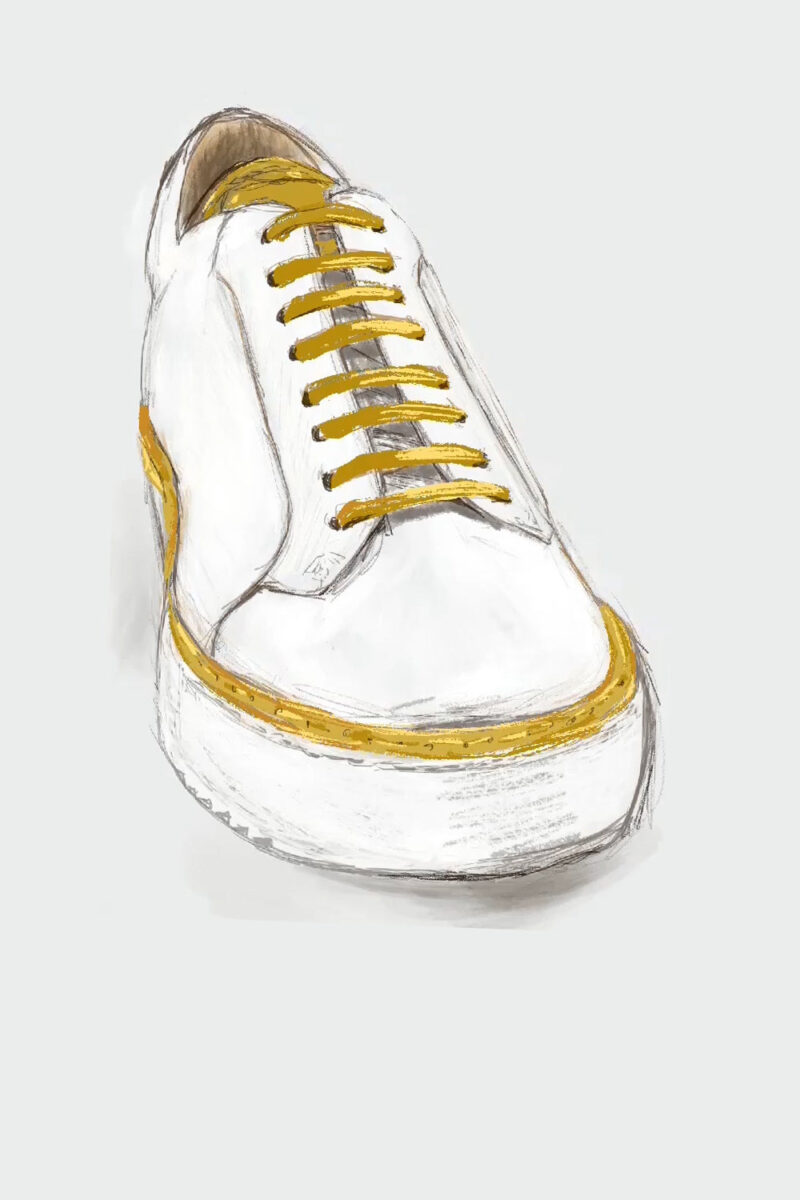 SOHO EDGE white cognac welted sneakers. - Image 12