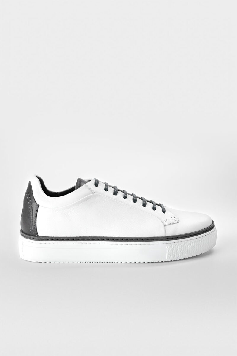 SOHO EDGE white grey welted sneakers.