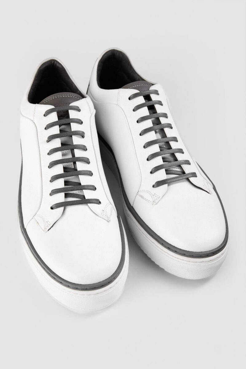 SOHO EDGE white grey welted sneakers. - Image 2