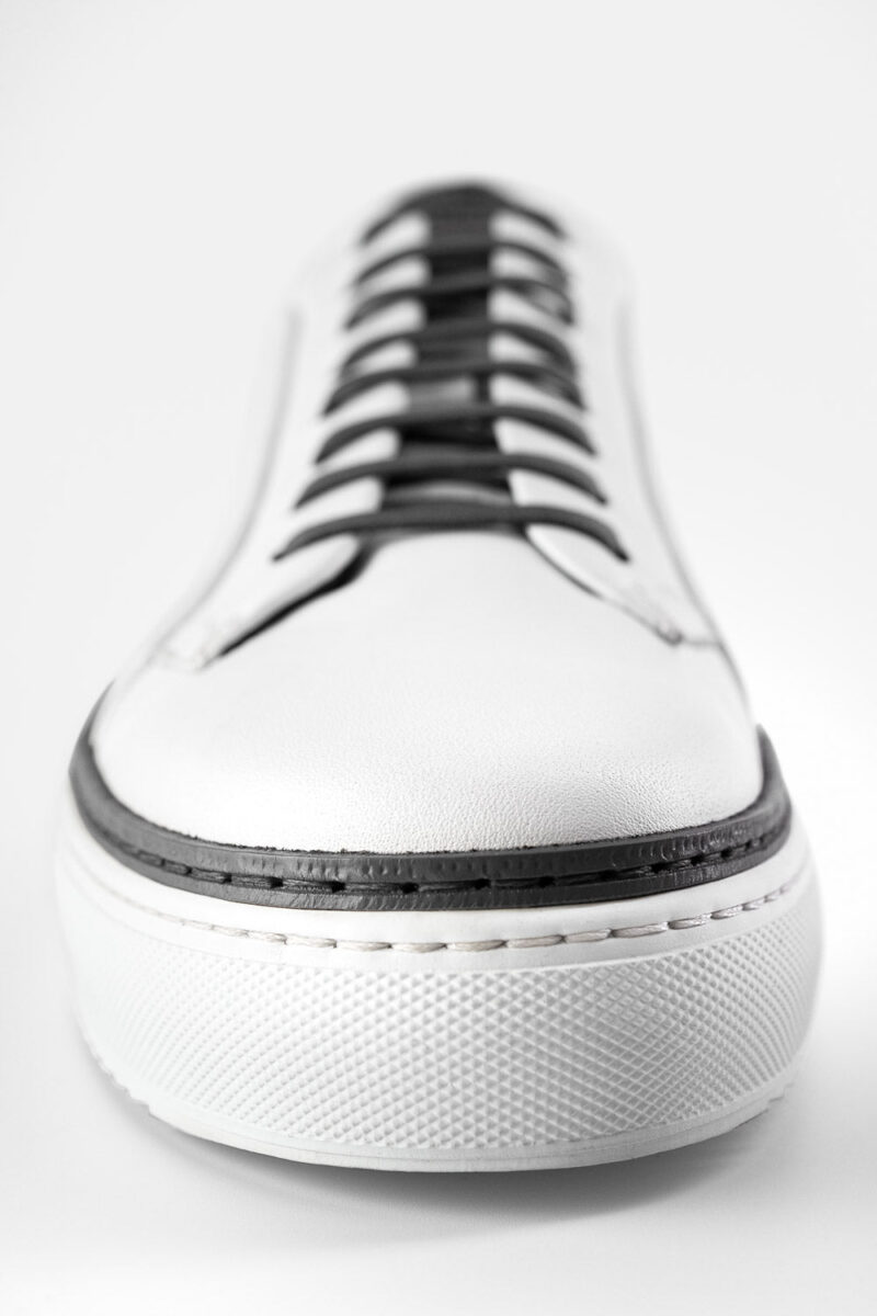 SOHO EDGE white grey welted sneakers. - Image 7