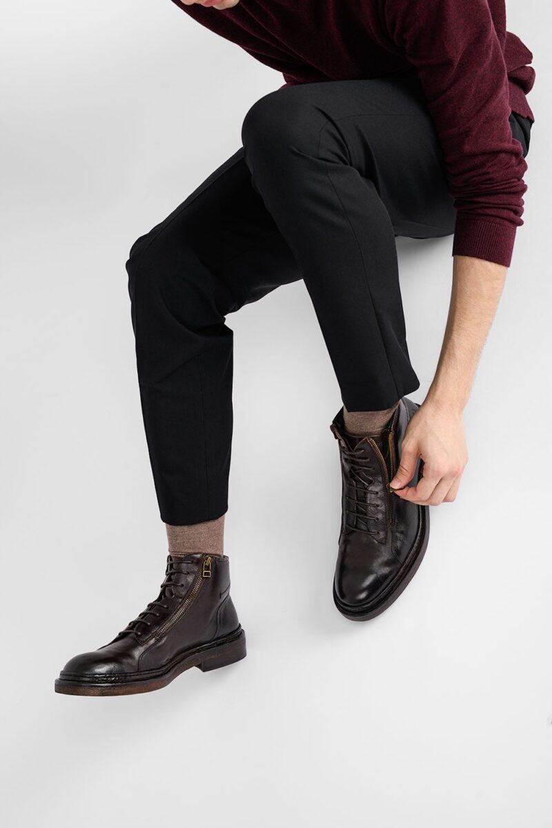 YORK rich-cocoa welted chukka boots. - Image 8