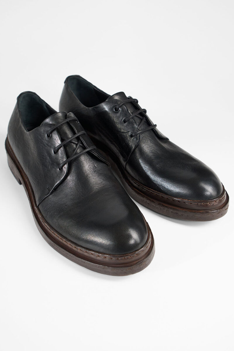 YALE tuxedo-black welted derby shoes. - Image 4