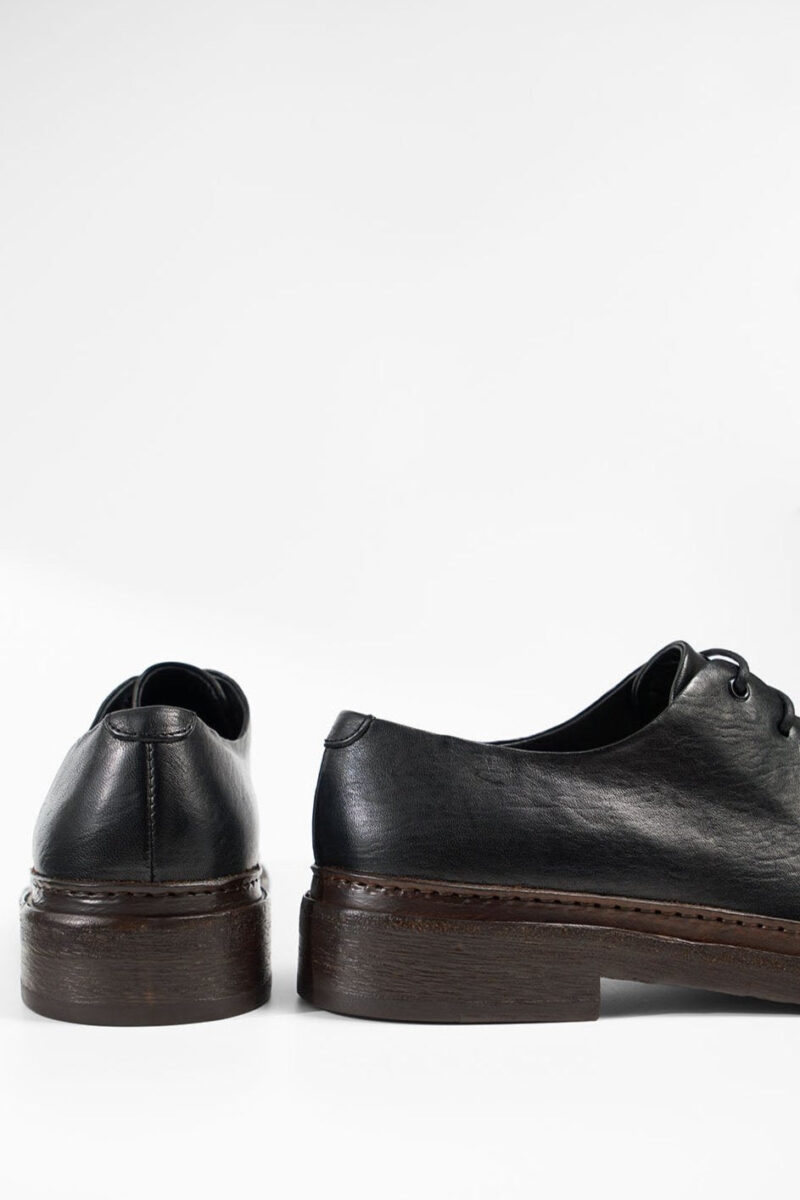 YALE tuxedo-black welted derby shoes. - Image 6