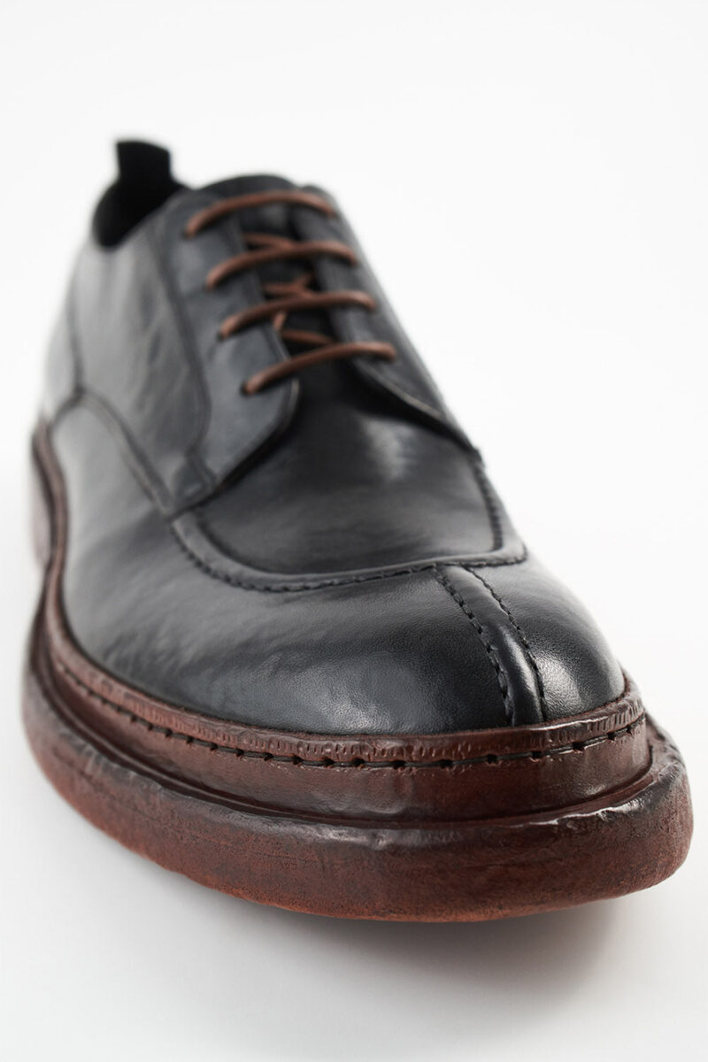 YORK imperial-black welted apron derby shoes. - Image 6