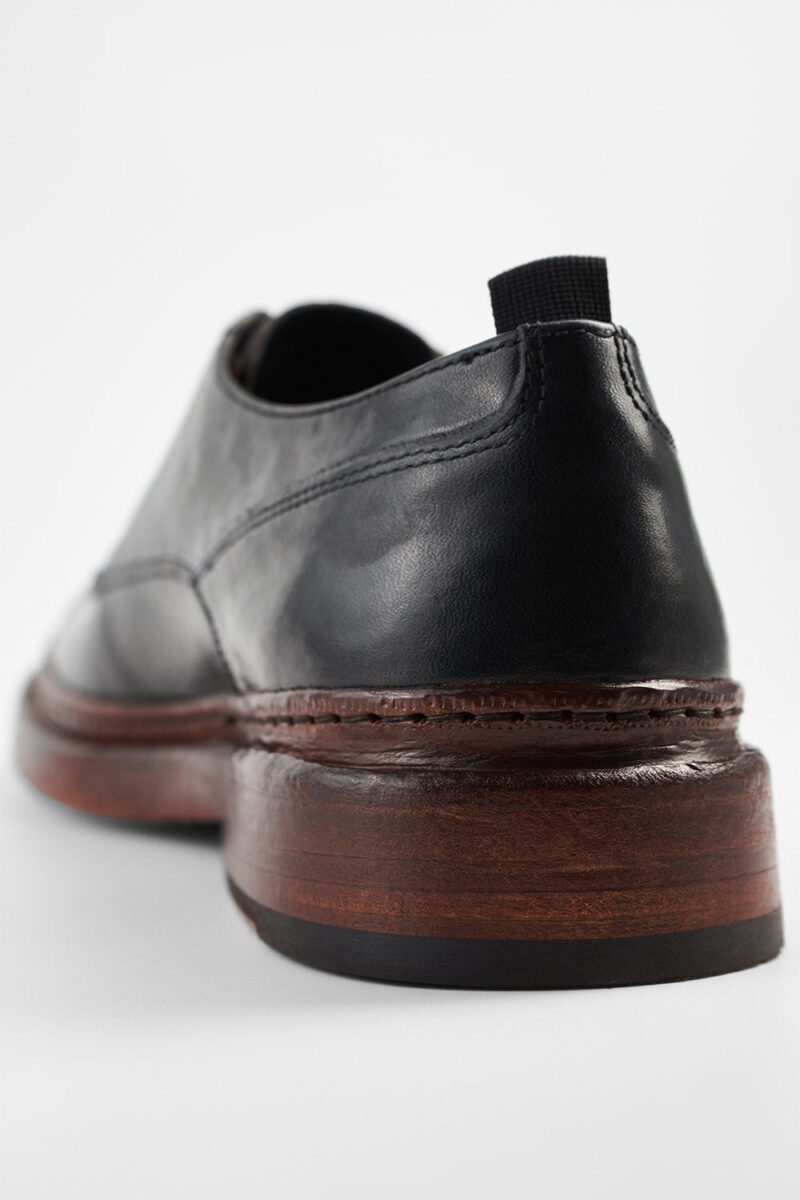 YORK imperial-black welted apron derby shoes. - Image 11