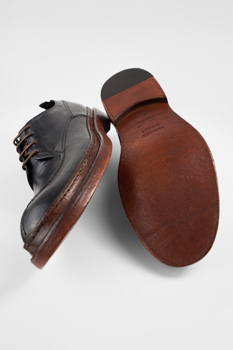 YORK imperial-black welted apron derby shoes. - Image 5