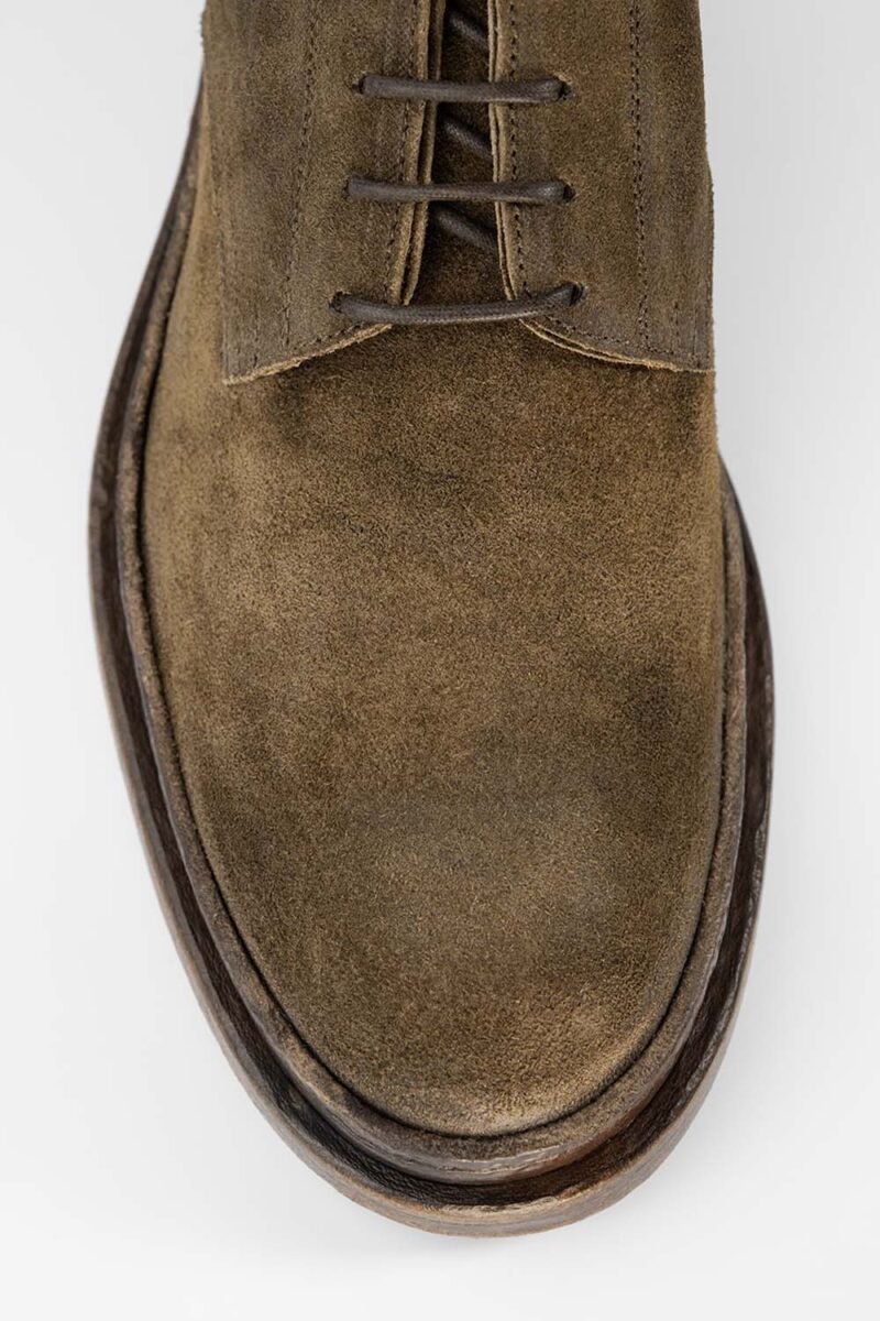 YORK tundra-brown suede welted derby shoes. - Image 9