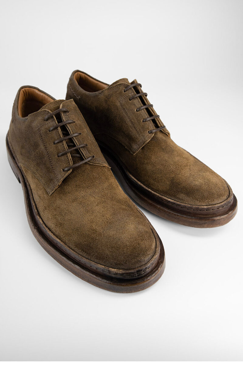 YORK tundra-brown suede welted derby shoes. - Image 4