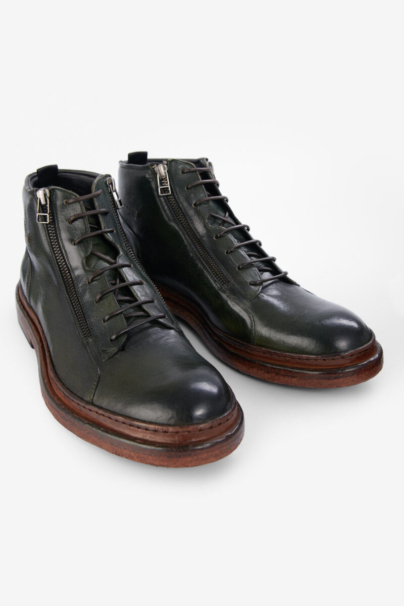 YORK dark-green welted chukka boots. - Image 2