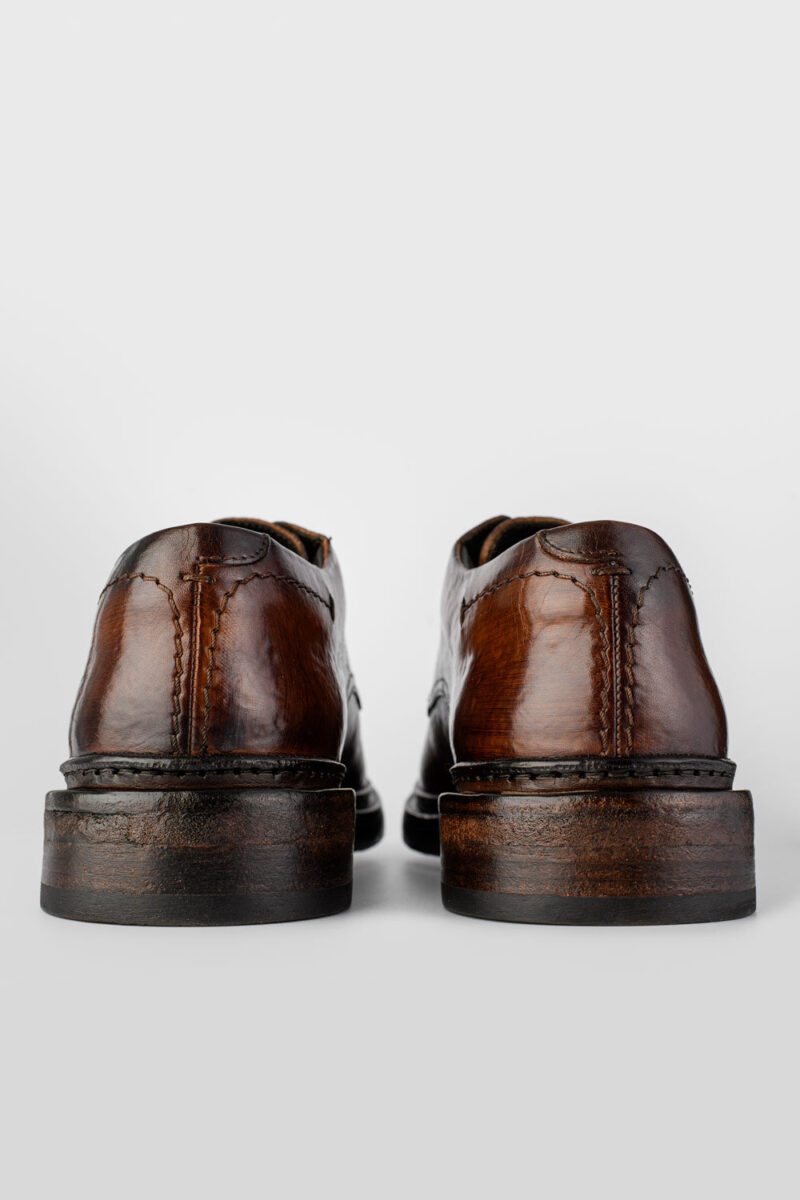 YORK rich-brown welted derby shoes. - Image 12