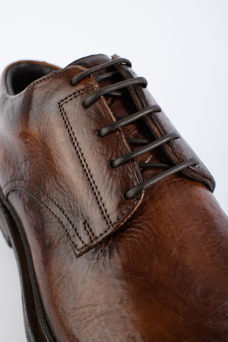 YORK rich-brown welted derby shoes. - Image 10