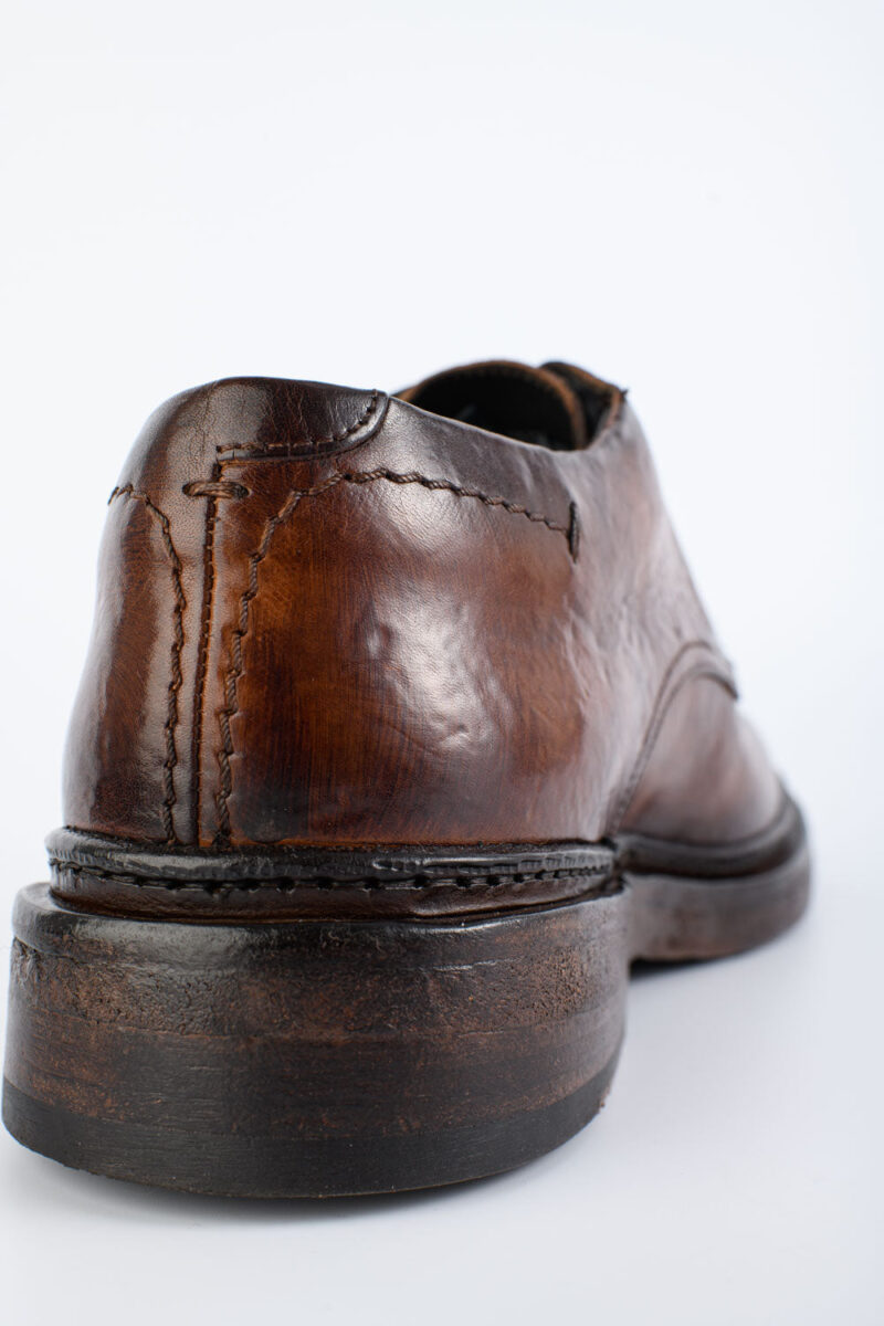 YORK rich-brown welted derby shoes. - Image 8