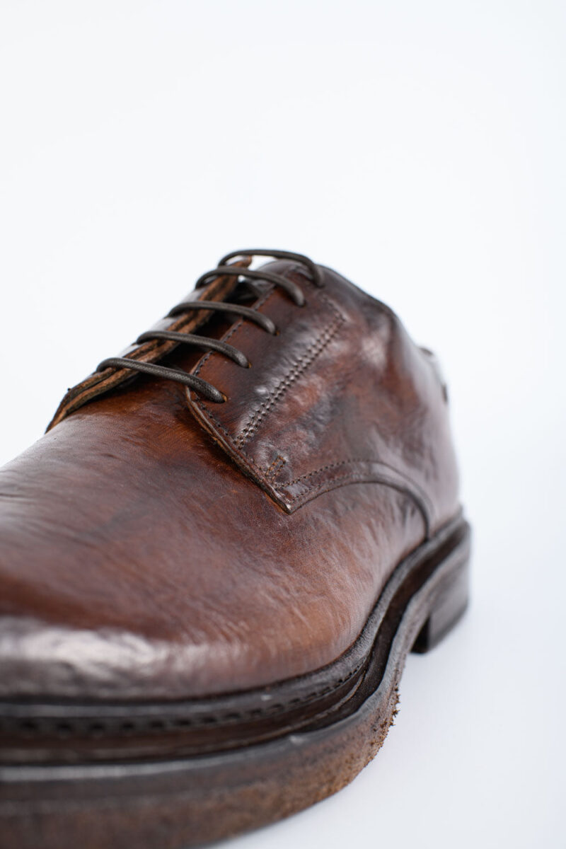 YORK rich-brown welted derby shoes. - Image 7