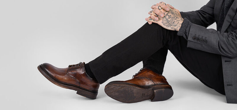 YORK rich-brown welted derby shoes. - Image 13