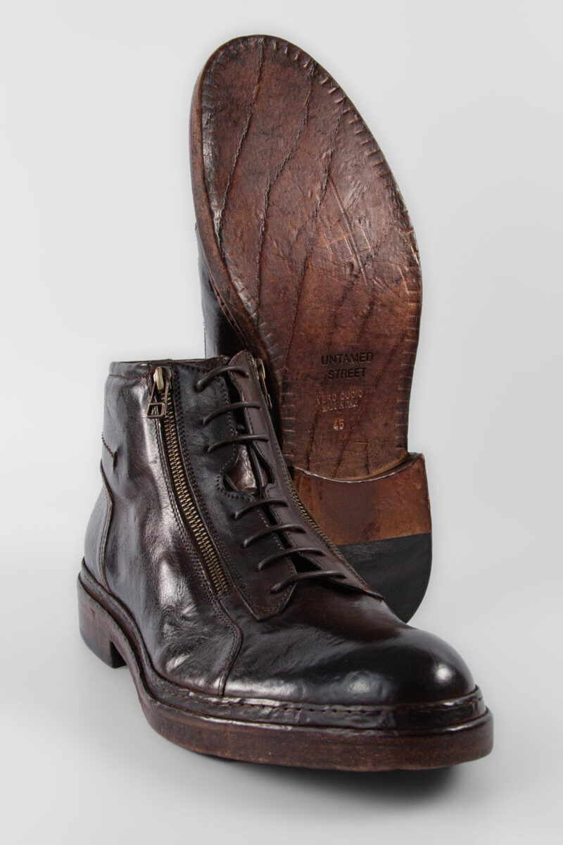 YORK rich-cocoa welted chukka boots. - Image 3