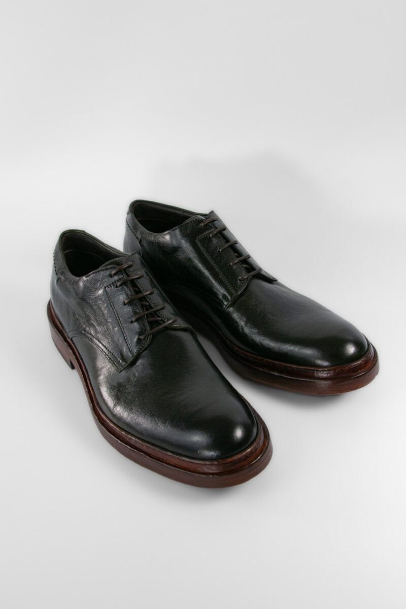 YORK dark-green welted derby shoes. - Image 4