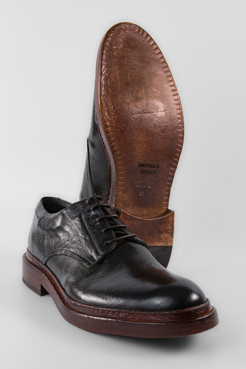 YORK dark-green welted derby shoes. - Image 5