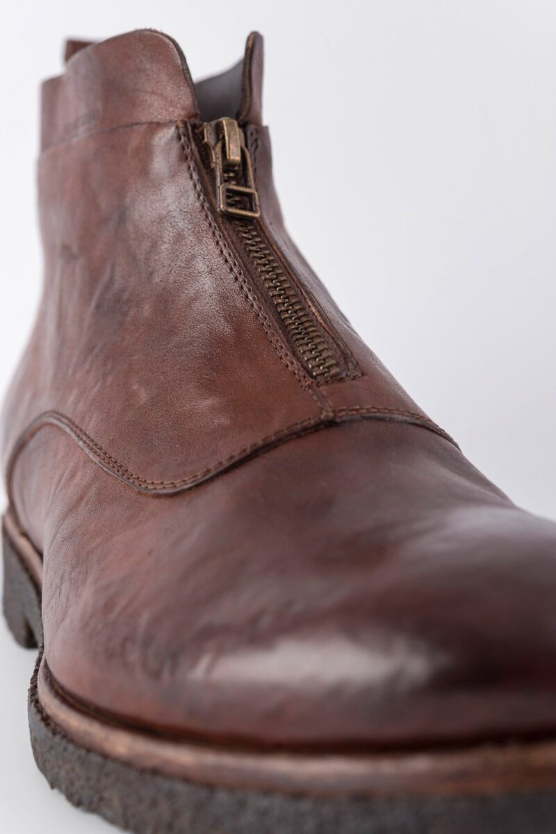 BROMPTON rusty-brown ankle boots. - Image 5