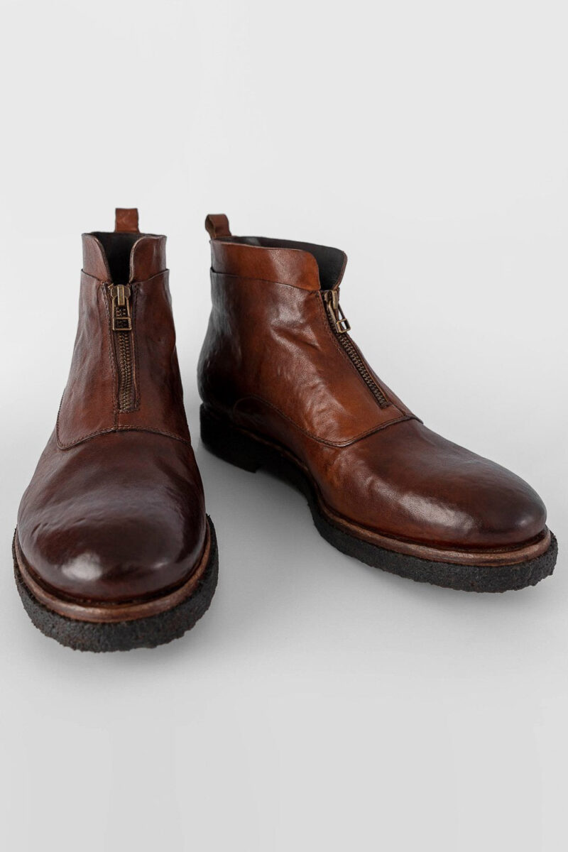 BROMPTON rusty-brown ankle boots. - Image 7