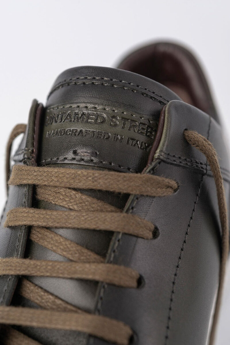 SOHO forest-green cap toe patina sneakers. - Image 7